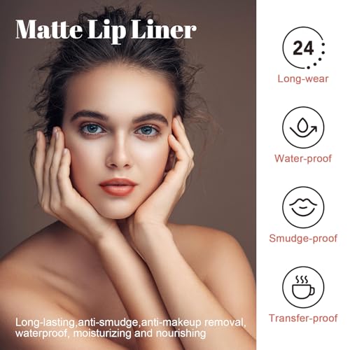 Image of Lip Stain - Long Wear Tattoo Lip Liner, Waterproof & Transfer-proof Peel Off Lip Stain with Matte Finish, Lip Tint For All Skin Types, Gifts for Women(Nude)