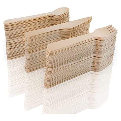 MCE-Commerce Holzbesteck 50 x Holzgabel Cover
