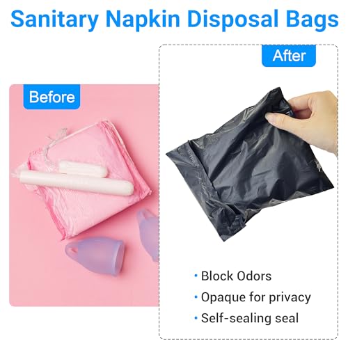 Image of 100 Sanitary Napkin Disposal Bags, Feminine Hygiene Tampon Disposal Bags