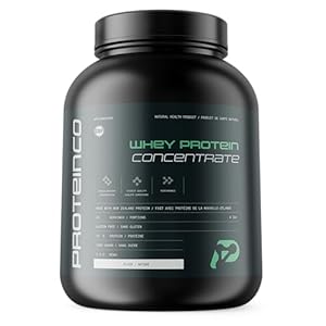 ProteinCo | Pure Grass-fed Whey Protein Powder Concentrate | 23 g per serving | Gluten Free | Low-Fat & Low-Calorie | 100% Whey Concentrate | 4 Lbs (Unflavoured, 4 lbs)
