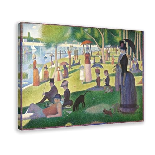 Tableau Seurat Un dimanche à la Grande Jatte toile 50x75cm