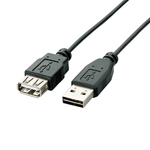 �G���R�� USB�P�[�u�� ���� USB2.0 (USB A �I�X to USB A ���X) ���o�[�V�u���R�l�N�^ 1.5m �u���b�N U2C-DE15BK