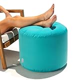 Jaxx Spring Indoor/Outdoor Bean Bag Ottoman, Light Blue