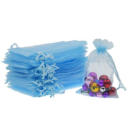AsentechUK® 100 pcs 15 cm*20 cm Pochette Drawable Organza Sacs de Mariage Sacs Bijoux Emballage Organza Sacs et Pochettes Cover