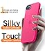 CANSHN Matte Case for iPhone SE 3/2 (2022/2020), iPhone 8/7, 4.7-Inch [Military Drop Certified] Translucent Back Phone Cover, Anti-Fingerprint - Hot Pink