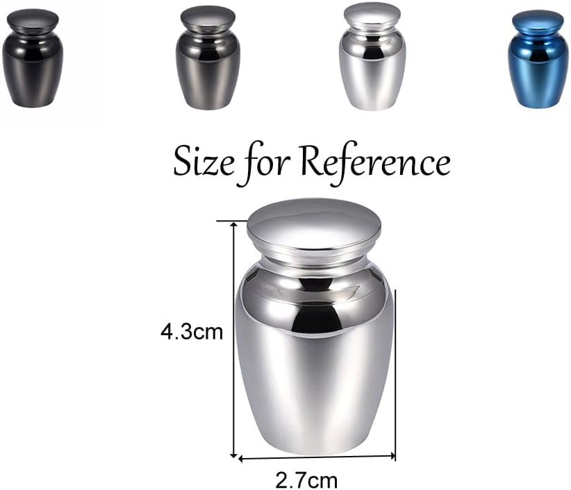 constantlife Cremation Urns for Human Ashes Small Keepsake Urns Stainless Steel Jar (Gun Metal)