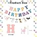PANRRPERS Rainbow Happy Birthday Dog Themed Pennant Banner for Party Decorations for Boys Girls DIY Party Supplies (Color Banner+Dog)