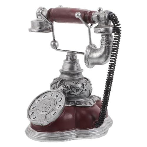 Téléphone fixe vintage ornement artisanal en résine haute qualité