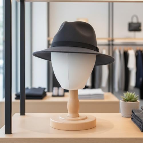 Brxmpn Présentoir À Perruques, Tête De Mannequin avec Base, Support pour Coiffure, Bijoux, Lunettes, Bandeaux, Chapeaux – vue 5