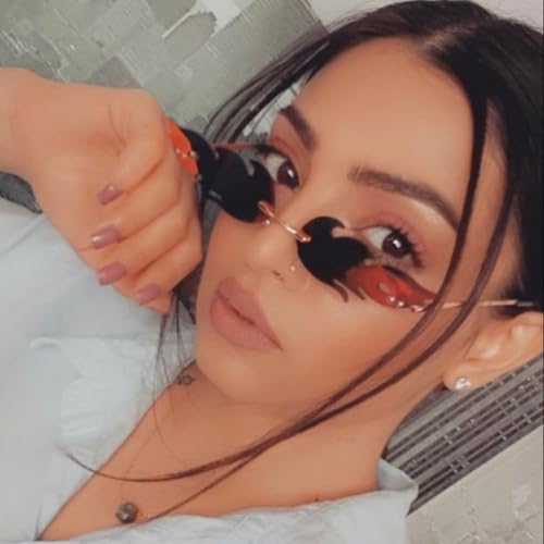 Image of Fire style Glasses Sun Glasses Stylish and Trendy party glasses Multicolor | Fire Flame Sunglasses Flame Rimless Sunglasses Rimless Wave Glasses Fire Shape Glasses Eyewear