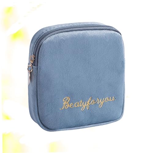 Bolsa de almacenamiento con cierre para toallas sanitarias color azul miniatura 5
