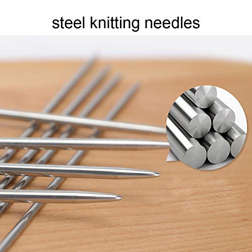 Mdoker Aluminum Knitting Needle Set With Case 22Pcs Straight Single Pointed Kniting Needles 13.5Inch Length Sweater Needles For Diy Knitting Projects(2Mm-8Mm) Knitting Set With Accessories #TOP2