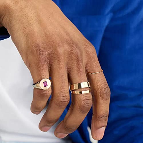 Nokmit 1Mm 3Mm 5Mm 14K Gold Filled Rings Set For Women Girls Dainty Cute Stacking Stackable Thumb Pinky Bands Non Tarnish Comfort Fit Size 5 To 10 (7) #TOP7