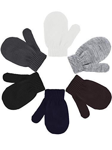 Boao 12 Pairs Toddler Mittens Bulk Kids Winter Knit Gloves Pack Childrens Stretch Mittens For Toddler Boys Girls thumb #5