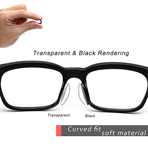 NEPAK 30 Paar Adhesive Nasenpads Brillen Pads & Anti Rutsch Silikon Brillen Pads für Brillen Sonnenbrillen(1mm,Transparent)