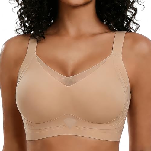 Image of Smoothing Bra Anti Sagging Wireless Push Up Bras for Women No Underwire Full Coverage Bra Comfy Bras for Women