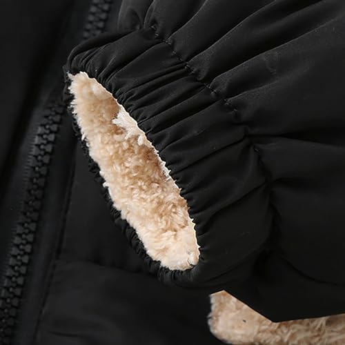 Toddler Fleece Lined Puffer Padded Jacket with Bear Ears Hood Winter Down Coats for Kids Boys Girls Outerwear Jackets4