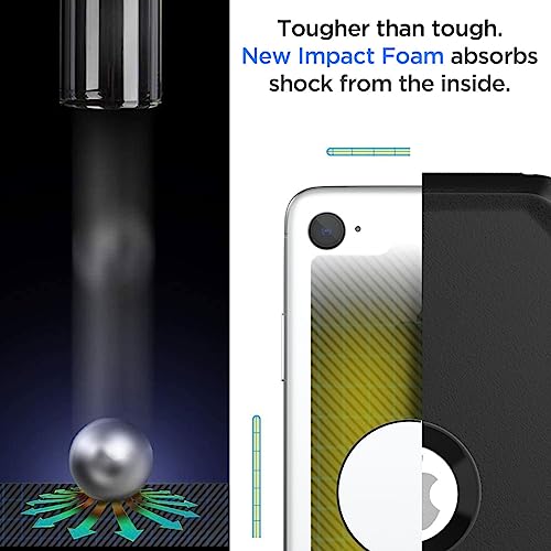 Image of AICase for iPhone SE Case 3rd & 2nd Generation, for iPhone SE 2022 /2020 Built-in Screen Protector Heavy Duty Protective Shockproof 3-Layer Full Body Rugged Phone Cover, Black