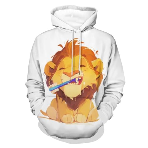 Sweat brosse à dents lion hoodie original pour exprimer votre liberté au quotidien en taille S