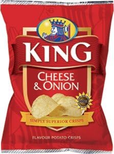 King Crisps -Cheese and Onion - from Ireland 25 x 25g packs_AB