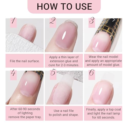 Sularpek 2 Pcs 15 ml Builder Gel for Nail Extensions Split Nail Repair, Reinforcement, and Art Design (Clear) - Image 4