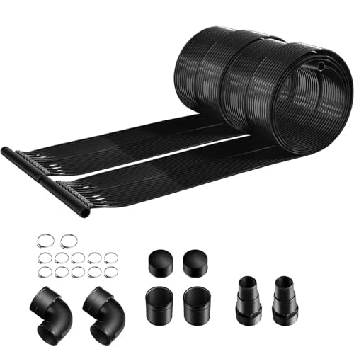 HOMFME Solar Pool Heater 300/500 x 75 cm Pool Heating Panels with Complete Accessories Weatherproof Pool Heating Mat for 12900/21500L Water Capacity (300 x 75 cm)