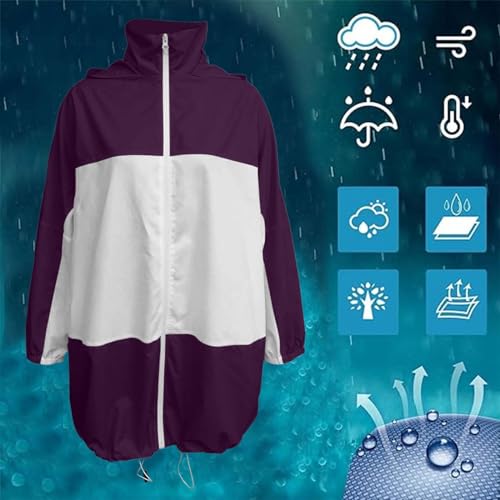 Cortavientos chaqueta de senderismo impermeable para mujer activa 3