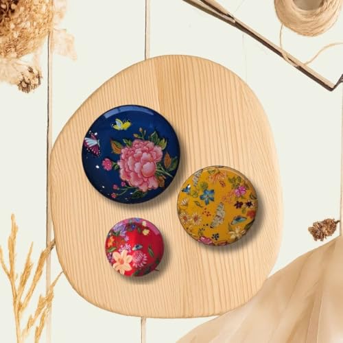 Image of RITUALISTIC Pushpam Metal Fridge Magnet |Freeze Magnet Set | Gift Items for Women and Men | Diwali and Home Decor Gift Items | Fridge Magnets Refrigerator Stylish | Perfect Souvenir Gift | Set of 3