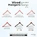 Neaties Wood Hangers 24 Pack - Grade A Wooden Hangers Bulk, Anti-Rust Swivel Hook - Non-Slip Smooth Finish - Double Notch Feature - Durable and Stylish Clothes Hangers Wood (Natural 24 Pack)