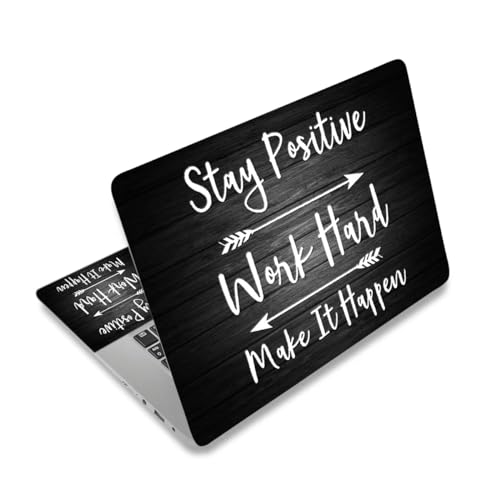 Autocollant pour ordinateur portable noir anti-rayure fini les coques abîmées de 12 à 15.6 pouces