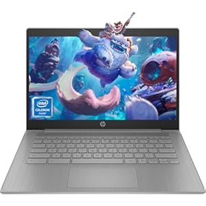 HP Laptop estudiantil Chromebook HD de 14 pulgadas, Intel Quad-Core N4120 (> N4020), 4 GB de RAM, 64 GB eMMC, Wi-Fi, cámara web, HDMI, USB-A y C, 14 horas de duración de la batería, Zoom, Chrome OS,