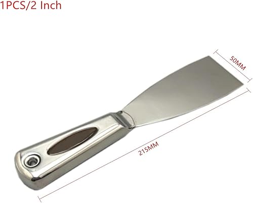 Miniatura 10 de Herramienta de pintura de acero inoxidable para masilla, espátula de relleno, espátula, rascador, decoración de pared, herramienta de mano (1 unidad
