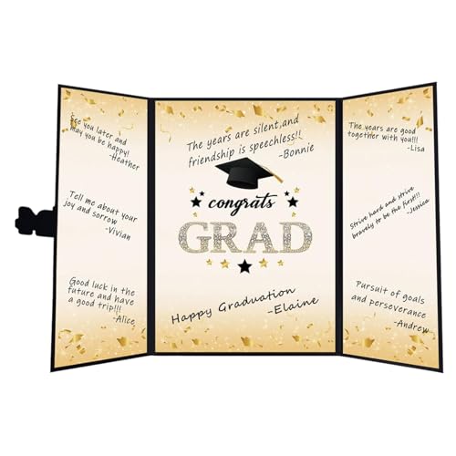 Eventerde Libro de invitados de graduación 2025, libro de firma de graduación 2025 | Cuaderno de autógrafos de clase Reunion - Universidad de la escuela secundaria University College Graduación Firma