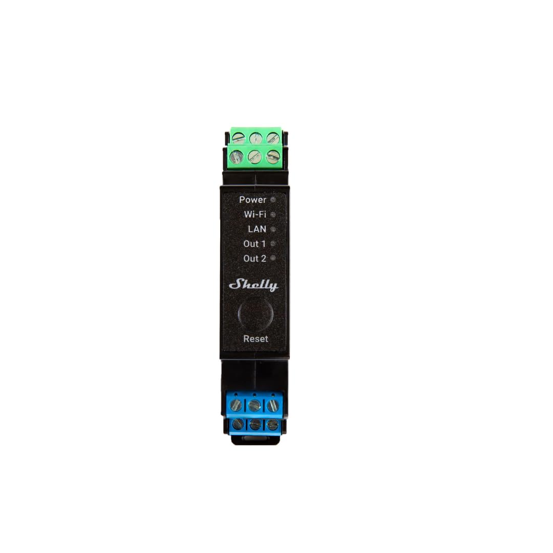 Shelly Pro 2PM | Wlan, LAN & Bluetooth 2-Kanal-Smart-Relais-Schalter mit Leistungsmessung & Pro 1 | WiFi & Bluetooth 1-Kanal-Smart-Relais-Schalter