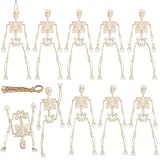 BuQiuRen 10pcs Skeletons Halloween Decorations, 6 Inch Small Skeletons Figurines Posable Mini Skeletons for Halloween Indoor Outdoor Graveyard Decor & Haunted House Accessories Party Favors
