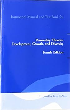 Paperback Instructor's Manual and Test Bank for Personality Therories, Development, Growth, and Diversity (4th Edition) Book