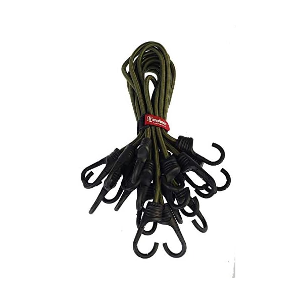 MAGMA Spanngummi 12er Set | Robuster Schnellspanner fÃ¼r Fahrrad, Auto, LKW, AnhÃ¤nger & Garten Expander zur Sicherung von Tarps, Ladung und Planen FÃ¼r Camping, MilitÃ¤r und Outdoor (100cm, GrÃ¼n) – Bild 7