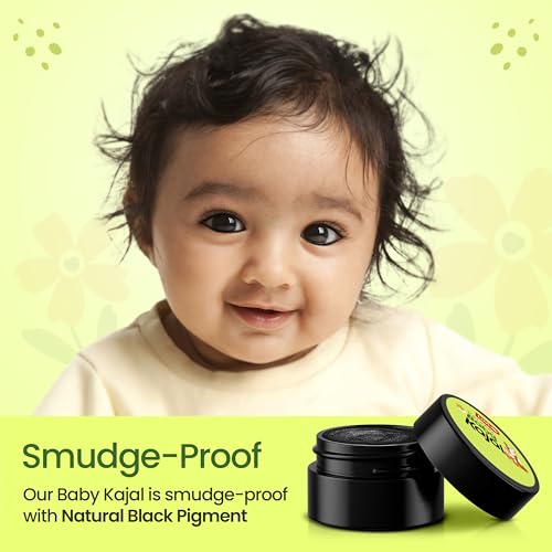 Image of LuvLap 100% Natural Baby Kajal 5g, with Pure Cow Ghee, Cocoa Butter, Coconut Oil, Sweet Amond & Castor Oil, Soothes & Nourishes Eyes of New Born & Kids, Irritation-free, Dermatologically Tested