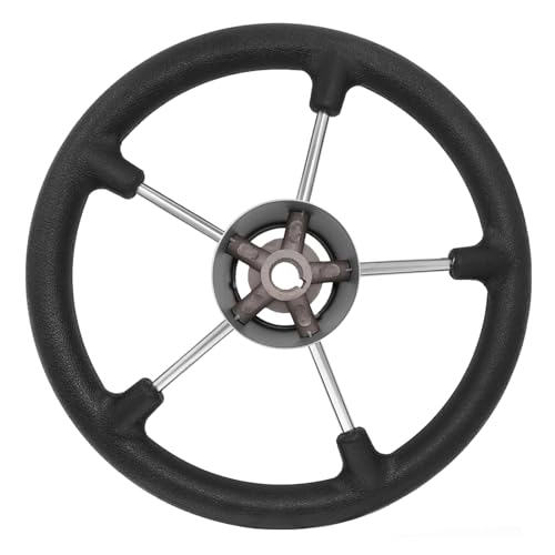 ZGYDNM Ship steering wheel Marine Steering Wheel Boat Steering Wheel With Black Foam Grip Fit For Yacht Boat Accessories RU Warehouse Comfortable (Color : Zwart)
