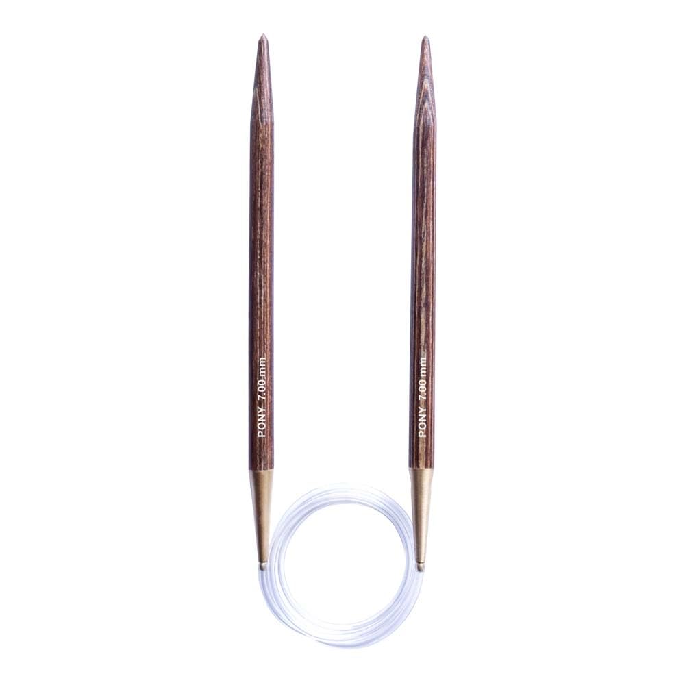 Pony Perfect Circular Knitting Needles - 80 cm, 7.00 mm, Wood - 1 Piece