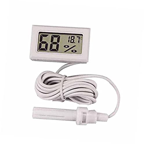 Gogogmee Ereader Digital Thermometer Hygrometer Humidity Meter Clock Room Temperature Meter Humidity Checker Mini Slim Thermometer White Eletronic Thermometer Number