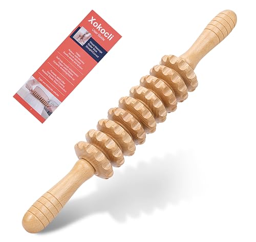 Xokocli Cellulite Massage Tool Wood Therapy Massage Tools Body Roller Cellulite Roller Fascia...