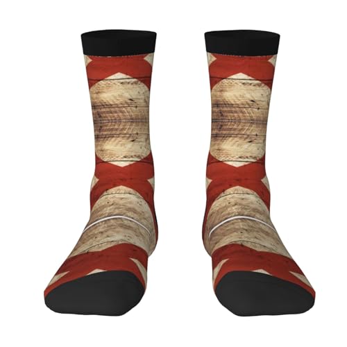 JEJEA Calcetines con estampado de la bandera del estado de Alabama en grano de madera vieja para hombres y mujeres, calcetines con control de humedad, regalos para golf, caza, camping, 3 Negro, Altoa