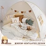 Twin Size Bed Canopy Bed Tents Dream Tent on Bed Privacy Space Blackout Sleeping Tents Indoor Breathable Portable Cottage Drafty Room Floor Bed Tents - Image 3