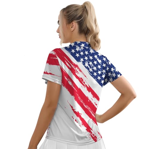 Womens Polo Shirts Hawaiian Golf Shirts Short Sleeve Moisture Wicking Quick Dry Athletic Sport Golf Outfit for Women3