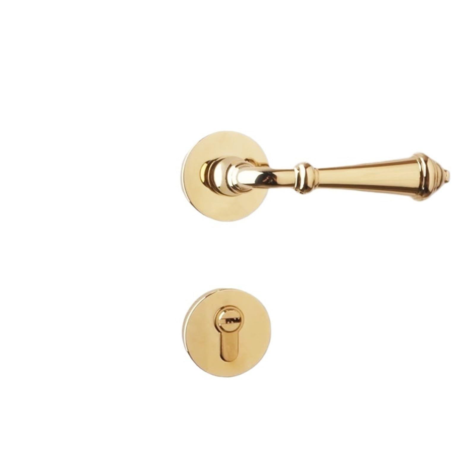 NYRXRYTCA American Black Door Lock Nordic Indoor Antique European Door Lock Bedroom Silent Magnetic Door Lock Split Lock(Golden door lock)