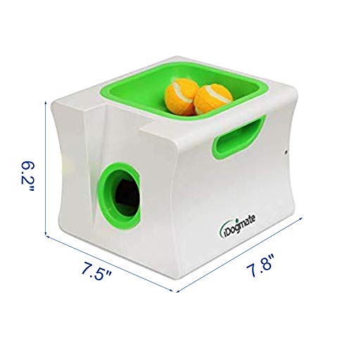 IDOGMATE Automatic Ball Launcher Dog Toy, Ball Thrower for Small Dog (Small Machine with 3 Balls)