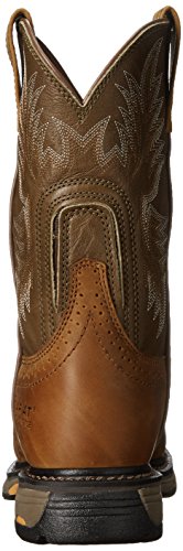 Ariat Men's Workhog Pull-on Composite Toe Work Boot, Aged Bark/Army Green, 10.5 D US