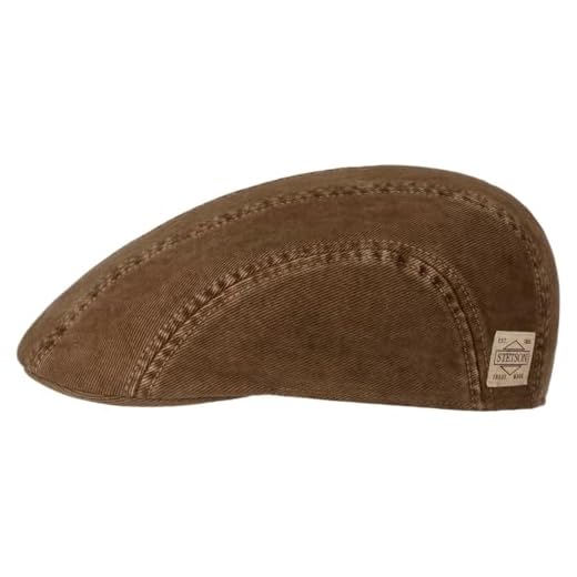 Stetson Madison Soft Vintage Cotton Flatcap Cap Cotton Unicolor Men's Autumn Winter Brown XXL (62-63 cm)