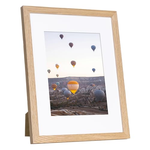 Marsmiles A4 木製写真フレーム 米国調 ナチュラルオーク 無垢材 フォトフレーム プレキシガラス付き 写真展示用 ナチュラル 1パック